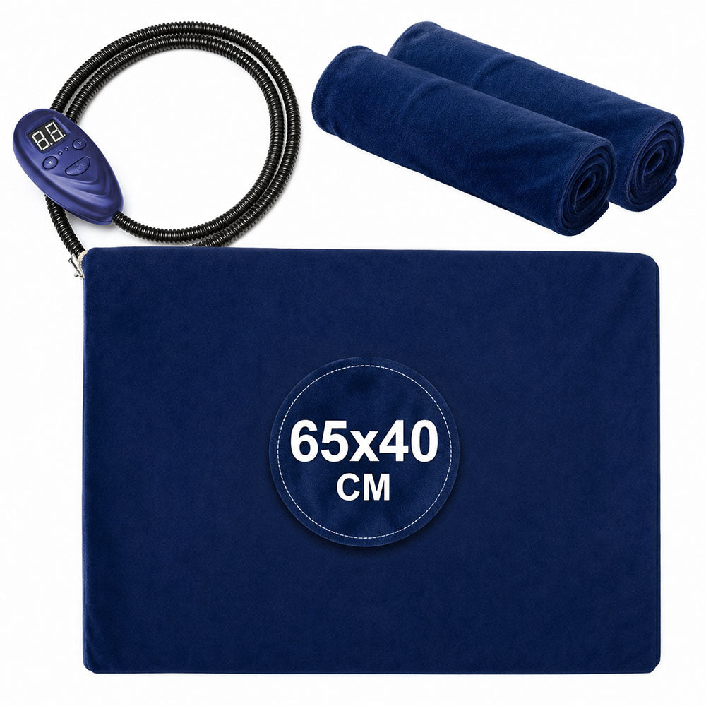Electric Pet Heat Pad Heating Mat Heated Blanket Dog Cat Bed Thermal Protection Timer with 2 Cloth Covers