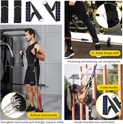 Heavy Duty Resistance Band Set 150Lbs