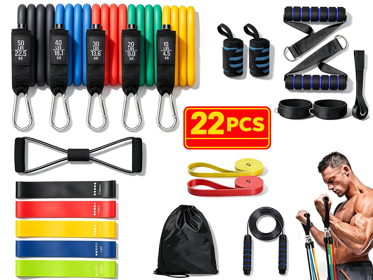 Heavy Duty Resistance Band Set 150Lbs
