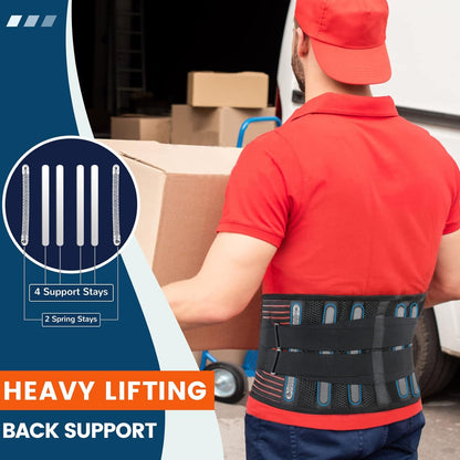 Lower Back Brace Waist Support Belt Lumbar Support Belt for Men Women