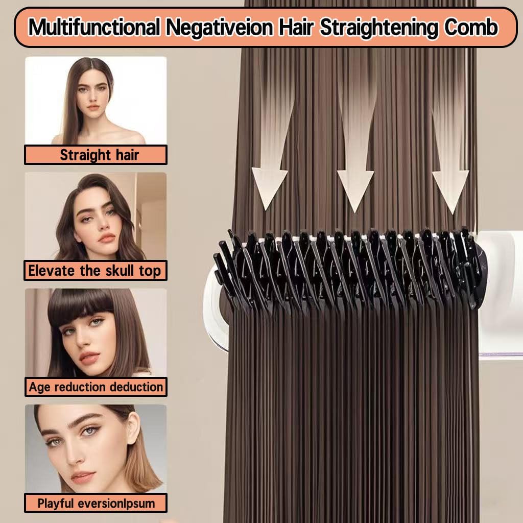 Cordless LCD Hair Straightening Brush