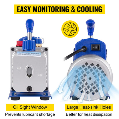 3CM Vacuum Suction Pump for Refrigerant and Air Conditioning