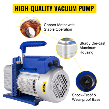 3CM Vacuum Suction Pump for Refrigerant and Air Conditioning