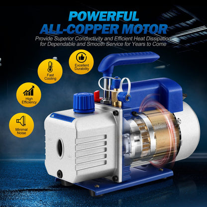 3CM Vacuum Suction Pump for Refrigerant and Air Conditioning