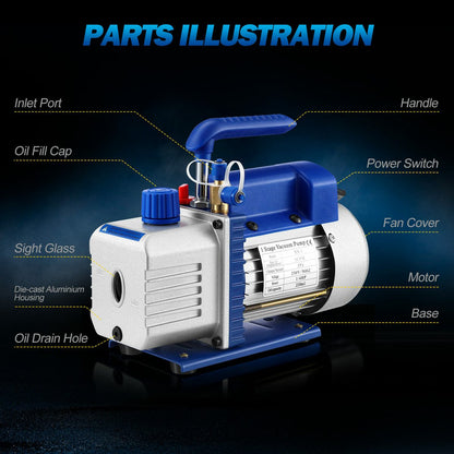 3CM Vacuum Suction Pump for Refrigerant and Air Conditioning
