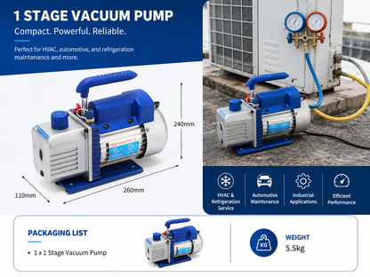3CM Vacuum Suction Pump for Refrigerant and Air Conditioning