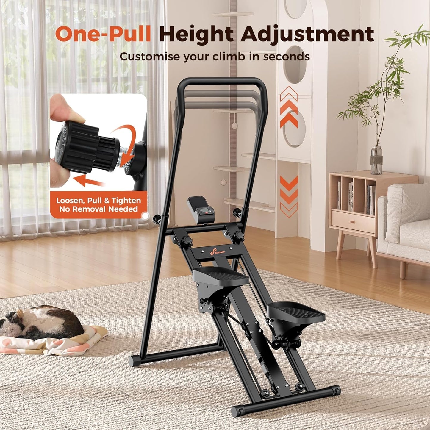 Foldable Stair Stepper for Exercise at Home Fitness Steppers