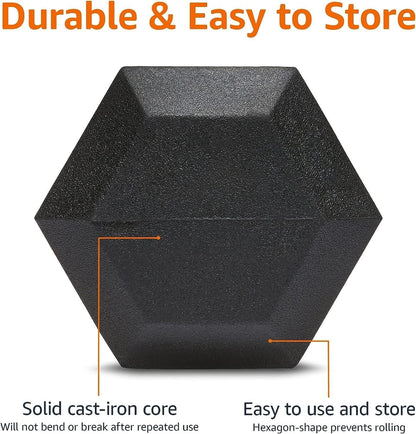 15kg Rubber Hex Dumbbell