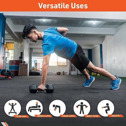 15kg Rubber Hex Dumbbell