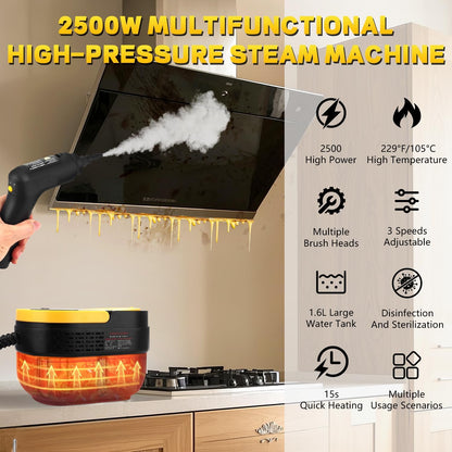 Steam Cleaner - 2500W High Pressure Steam Cleaner Portable Cleaning Machine