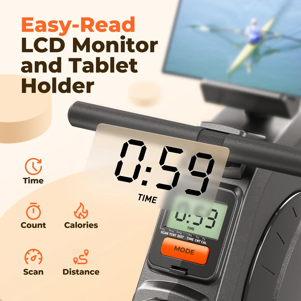 Adjustable Aerobics Rowing Machine – Resistance Home Fitness Rower