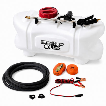 Garden ATV Sprayer Weed Sprayer – 60L 12VDC Heavy Duty Transparent Tank