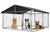 Outdoor Dog Run with Shade Sail 4x3x1.8m