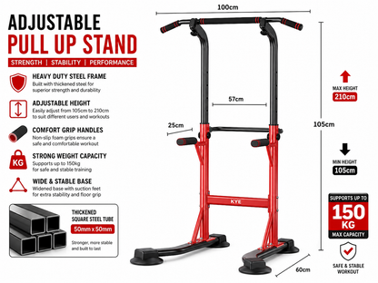 Power Tower Pull-Up & Chin-Up Station – Adjustable Workout Equipment