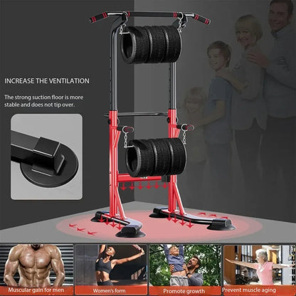 Power Tower Pull-Up & Chin-Up Station – Adjustable Workout Equipment