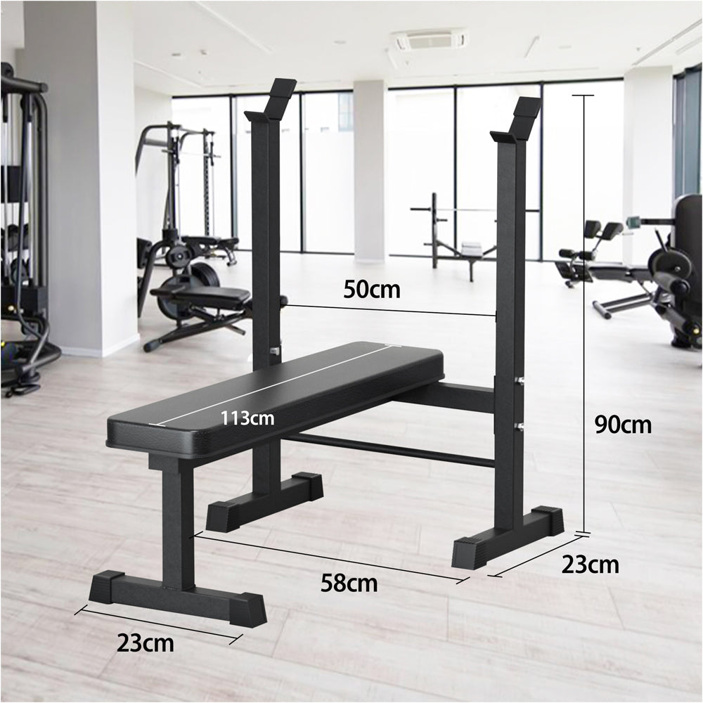 Flat Weight Bench With Rack | Bench Press