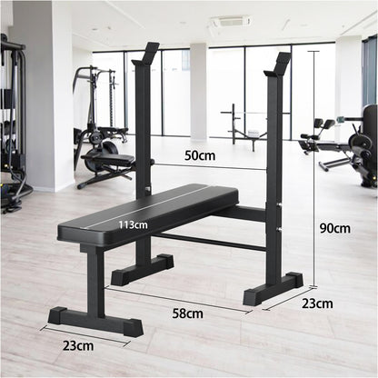 Flat Weight Bench With Rack | Bench Press