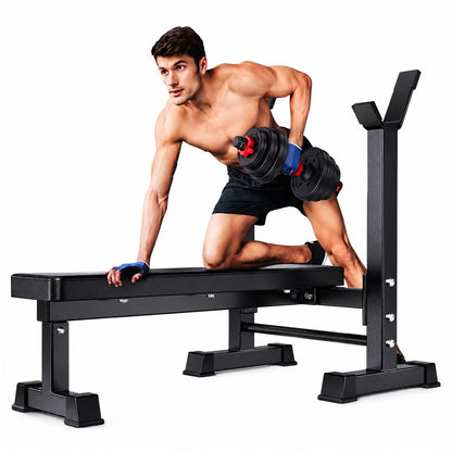 Flat Weight Bench With Rack | Bench Press