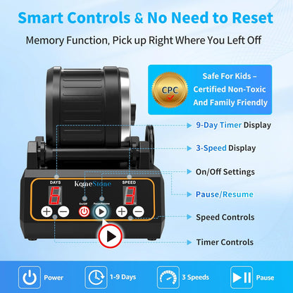 Electronic Rock Tumbler Kit Polishing Machine
