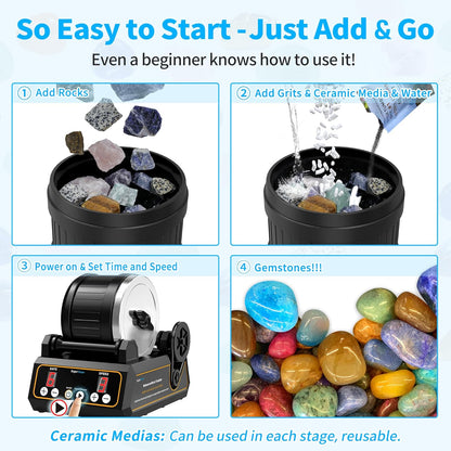 Electronic Rock Tumbler Kit Polishing Machine