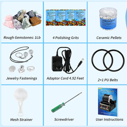 Electronic Rock Tumbler Kit Polishing Machine