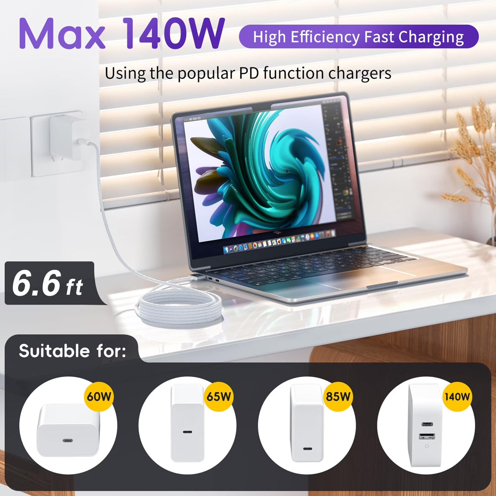 USB C to MagSafe 3 Charging Cable For Macbook Air / Macbook Pro Replacement