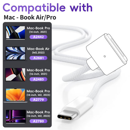 USB C to MagSafe 3 Charging Cable For Macbook Air / Macbook Pro Replacement