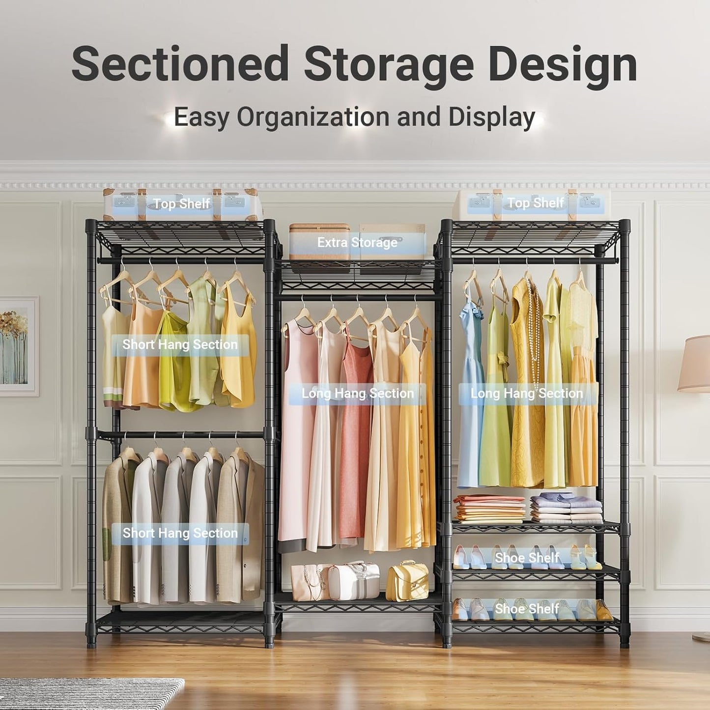 Wardrobe Organizer Clothes Rack