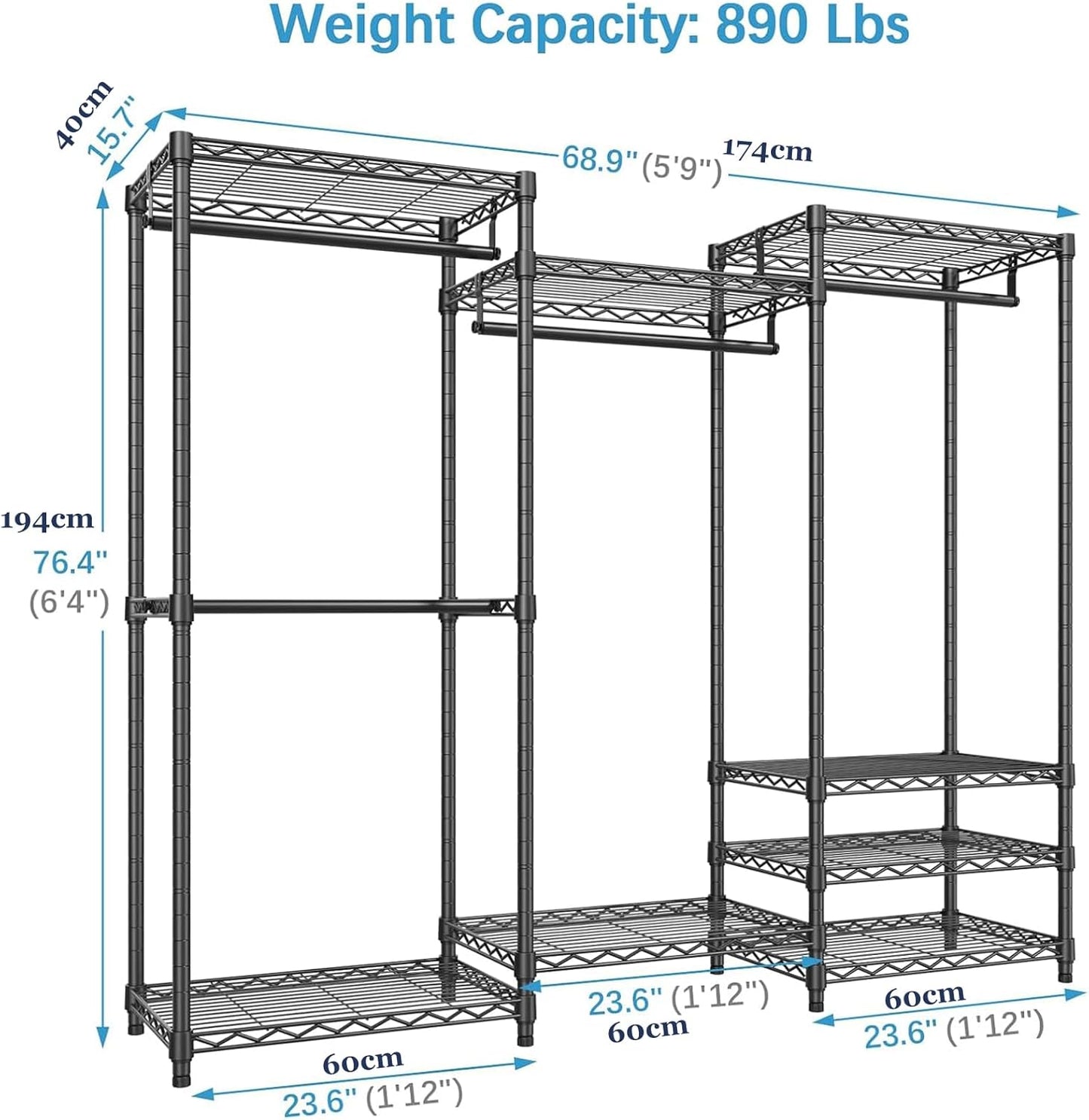 Wardrobe Organizer Clothes Rack