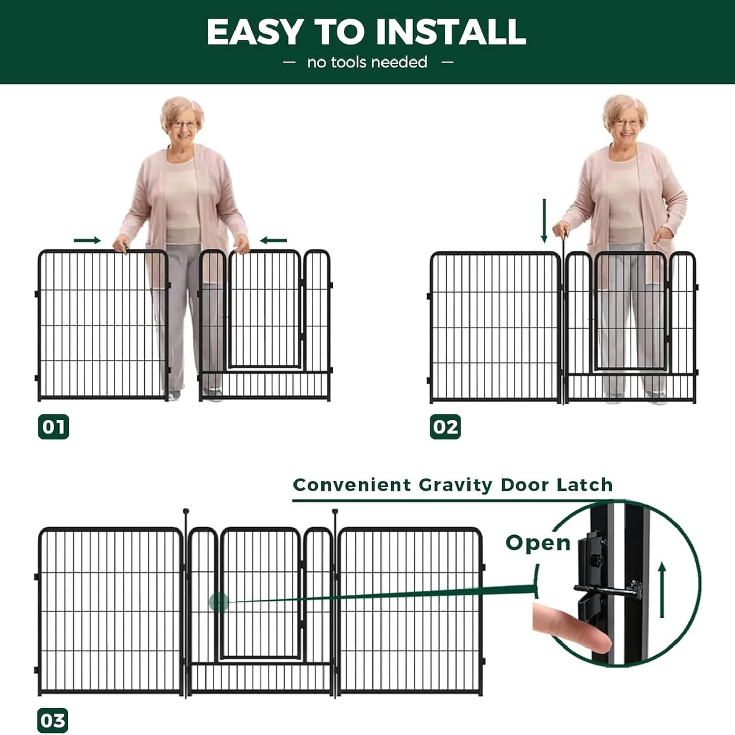 Dog Playpen Pet Playpen Fence 8 Panels