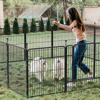 Dog Playpen Pet Playpen Fence 8 Panels