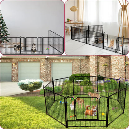 Dog Playpen Pet Playpen Fence 8 Panels