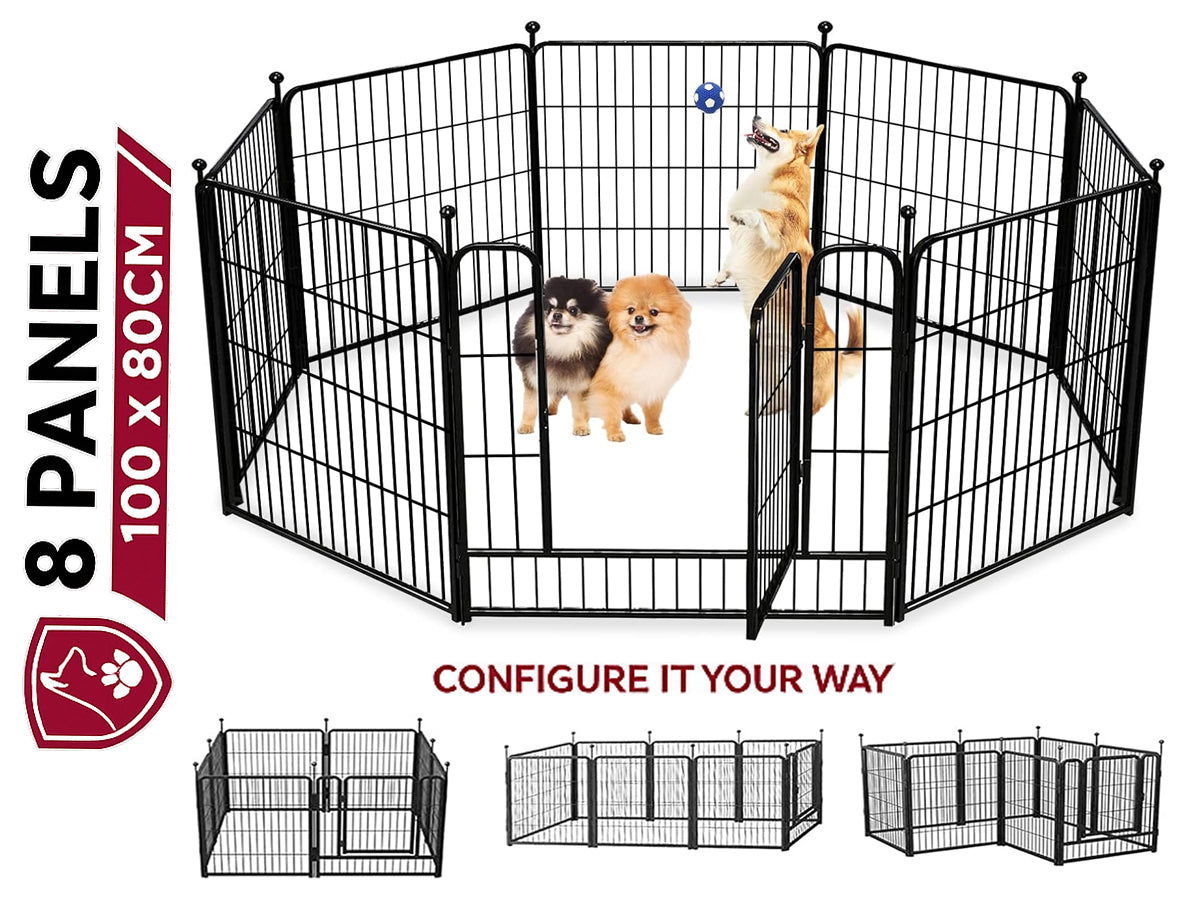 Dog Playpen Pet Playpen Fence 8 Panels