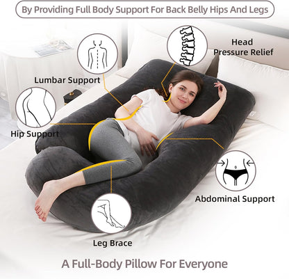 Pregnancy Pillow U-Shaped Full Length Body Support