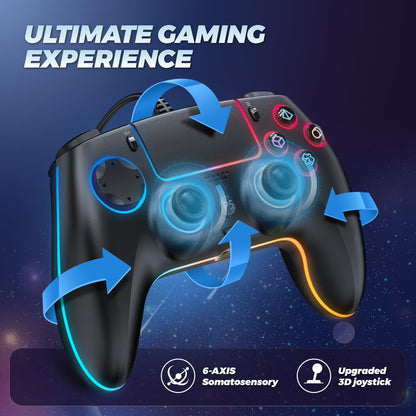Wired Controller for PS5/PS4 Compatible Replacement