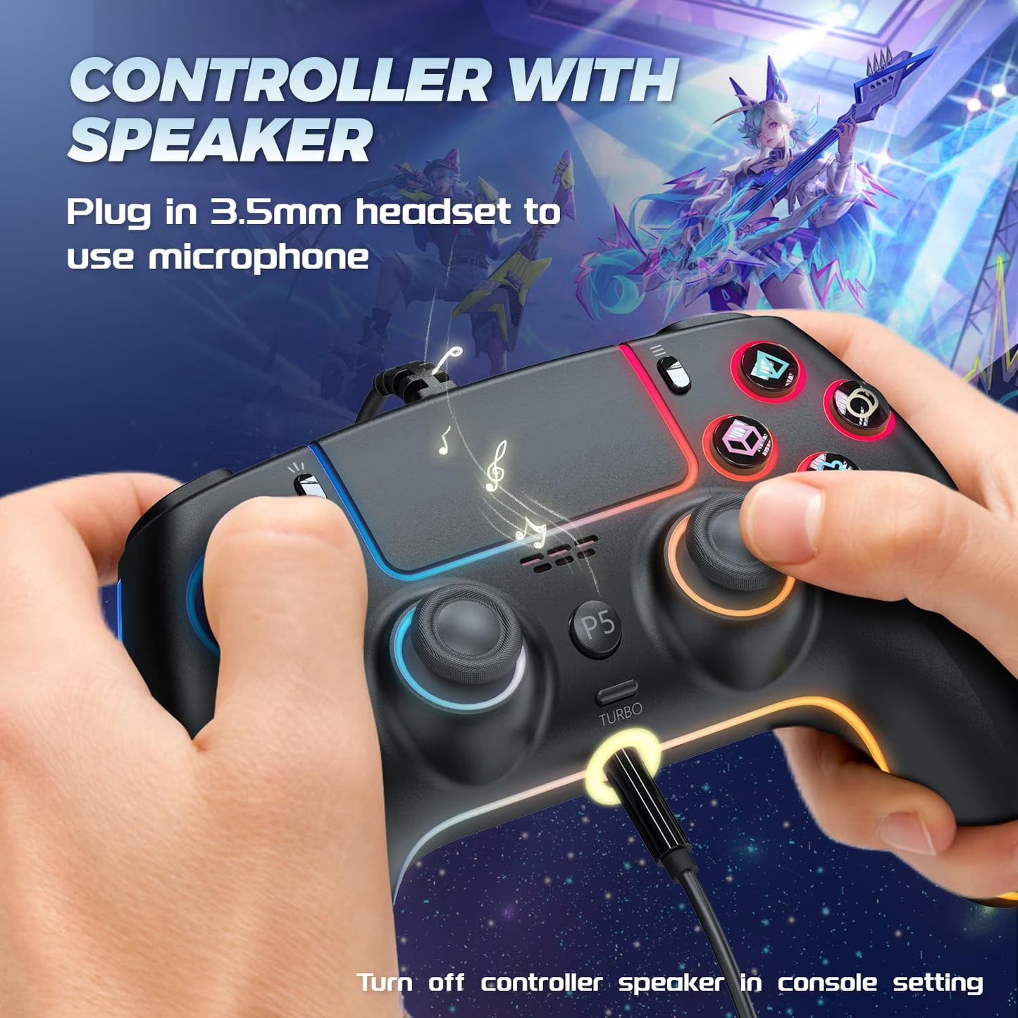 Wired Controller for PS5/PS4 Compatible Replacement