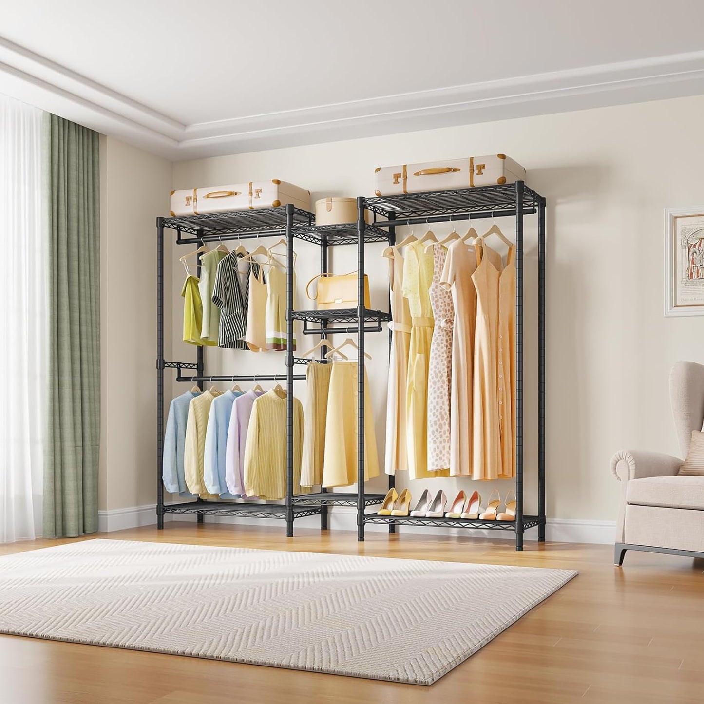 Metal Wardrobe Clothes Rack Clothes Organizer