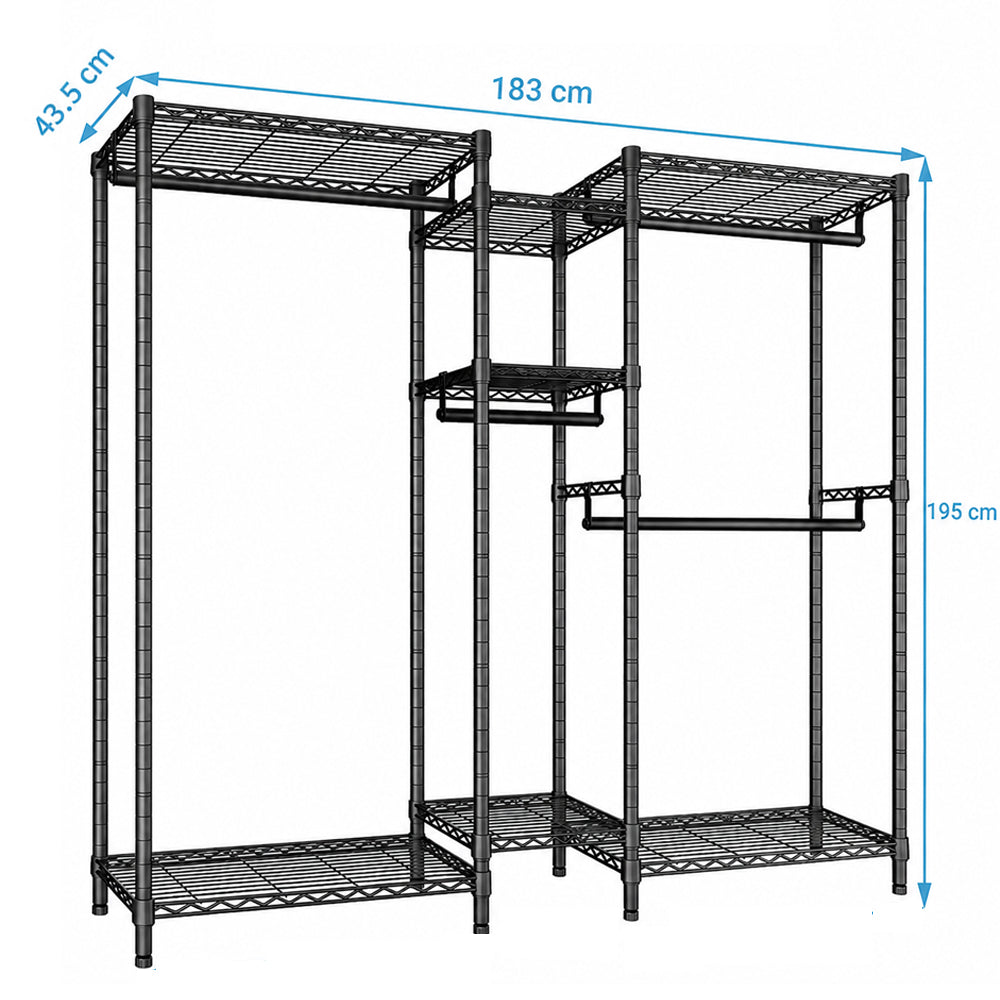 Metal Wardrobe Clothes Rack Clothes Organizer