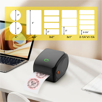 Portable Thermal Label Printer USB & Bluetooth Direct Thermal, High-Speed Printing