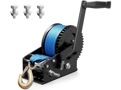 Boat Trailer Winch 3500lb Dual Speed 10m Strap Hand Winch