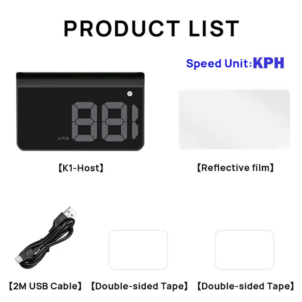 Digital Speedometer Universal GPS Car HUD Head Up Display