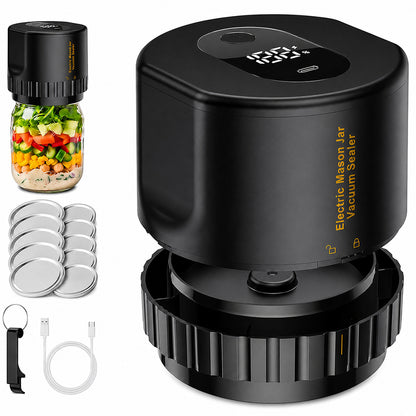 Electric Mason Jar Vacuum Sealer Kit for Food Storage & Preservation