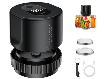 Electric Mason Jar Vacuum Sealer Kit for Food Storage & Preservation