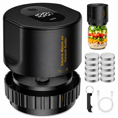 Electric Mason Jar Vacuum Sealer Kit for Food Storage & Preservation
