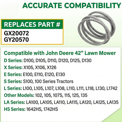 Deck Belt GX20072 GY20570  for 42" Cut John Deere L100 L102 L105 L107 L110 L111