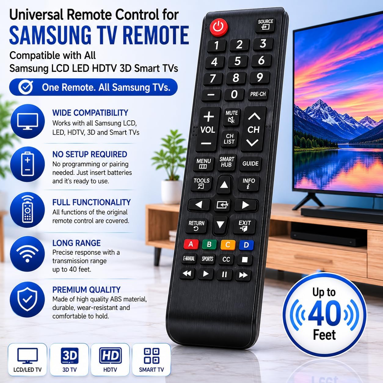 Samsung Smart TV Remote Replacement