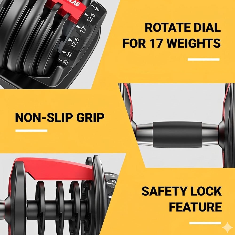 Dumbbells 40kg Adjustable Dumbbell Set