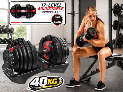 Dumbbells 40kg Adjustable Dumbbell Set