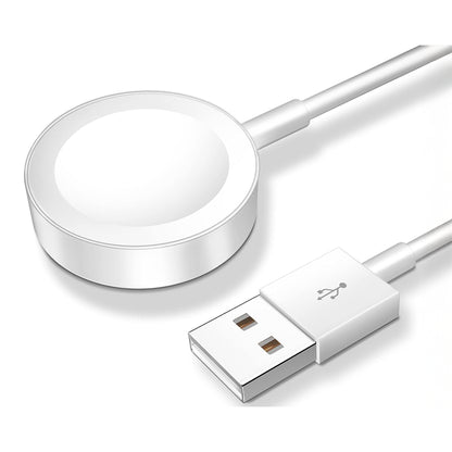 Apple Watch charger NZ showing front view with black ABS material