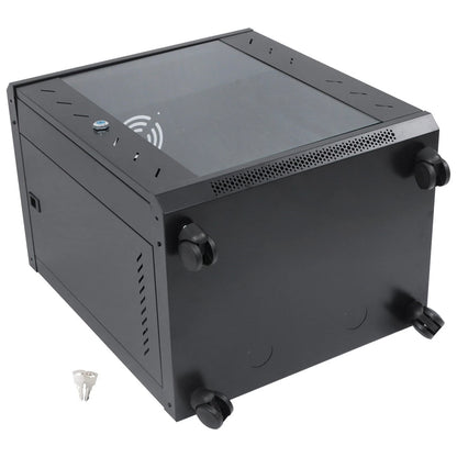 12U Network Server Cabinet Wall Mount Data Rack Enclosure 19 Inch Deep with Locking Glass Door